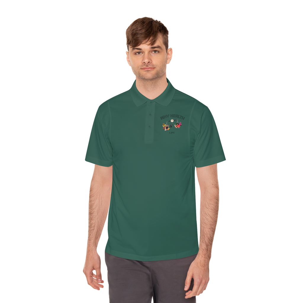 Why Health Logo Polo Shirt — Men's Business Casual Sport Polo