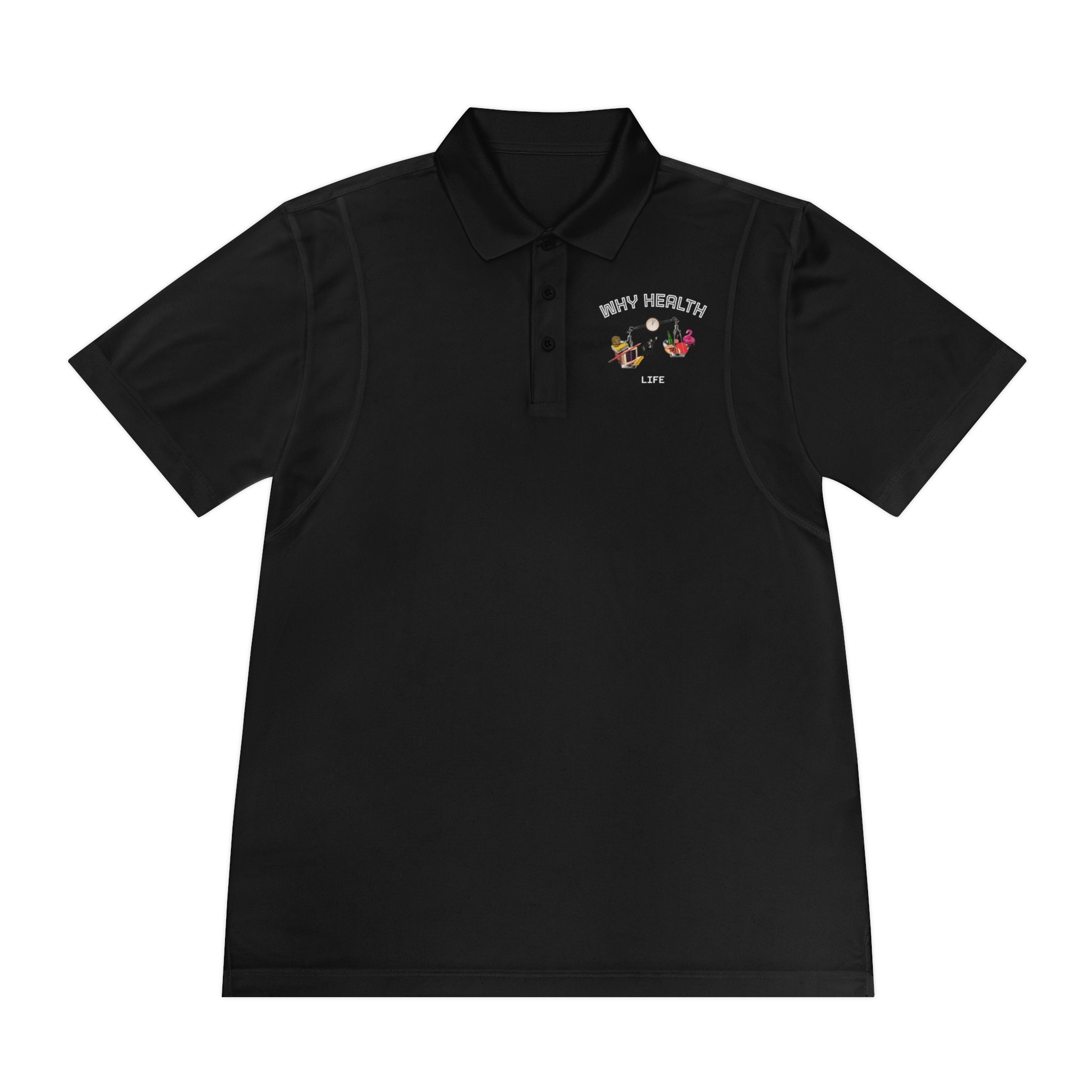 Why Health Logo Polo Shirt — Men's Business Casual Sport Polo
