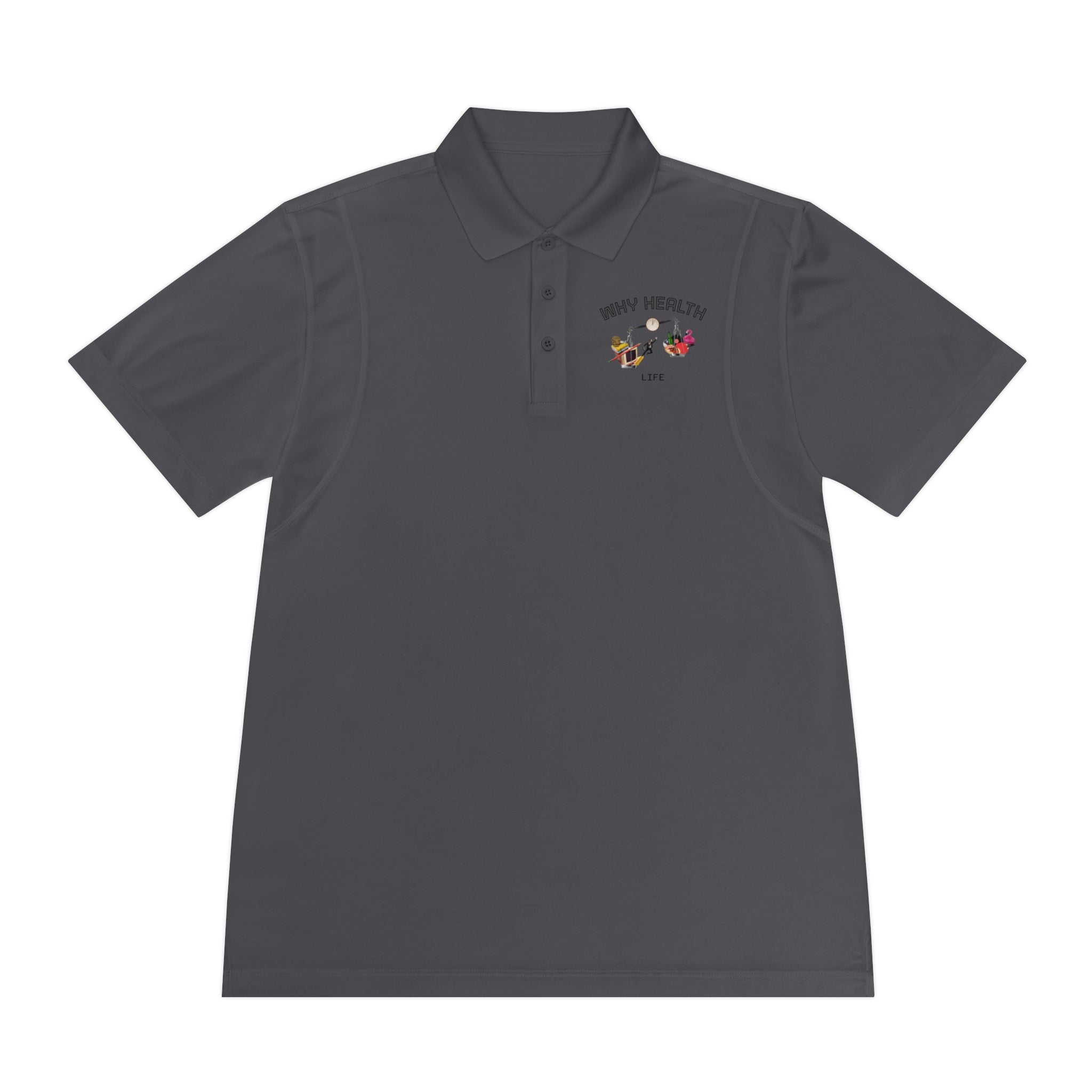 Why Health Logo Polo Shirt — Men's Business Casual Sport Polo