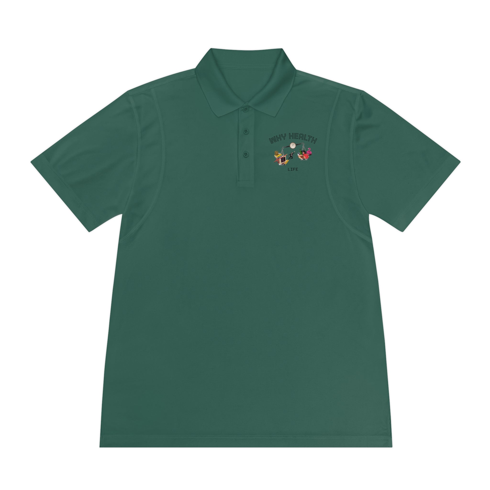Why Health Logo Polo Shirt — Men's Business Casual Sport Polo