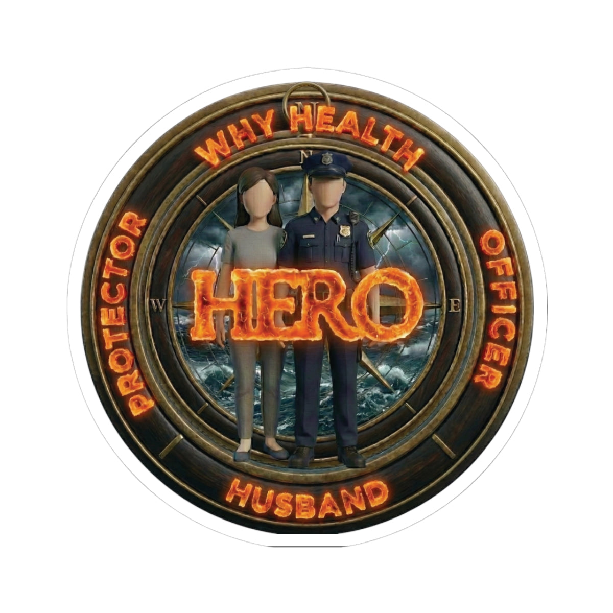Police Protector Sticker — Tribute to Officers, Husbands & Guardians