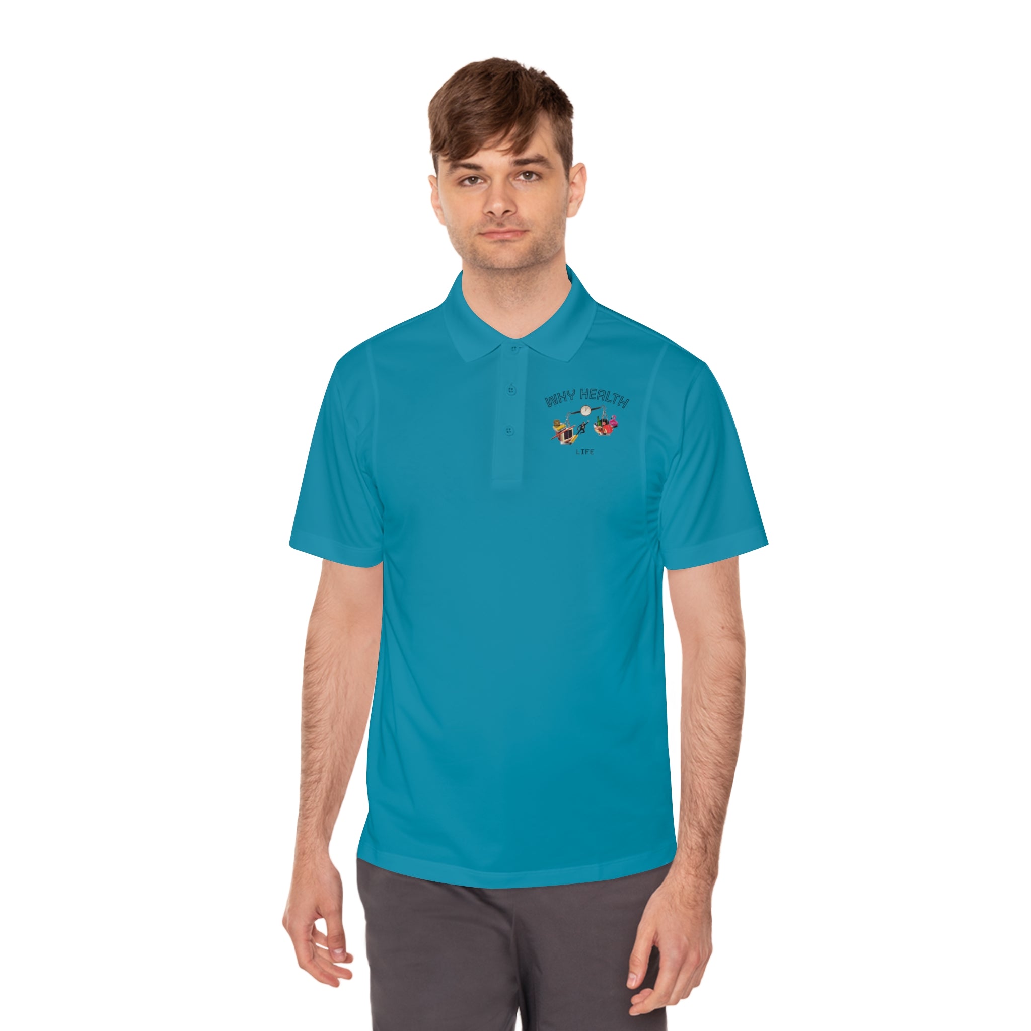 Why Health Logo Polo Shirt — Men's Business Casual Sport Polo