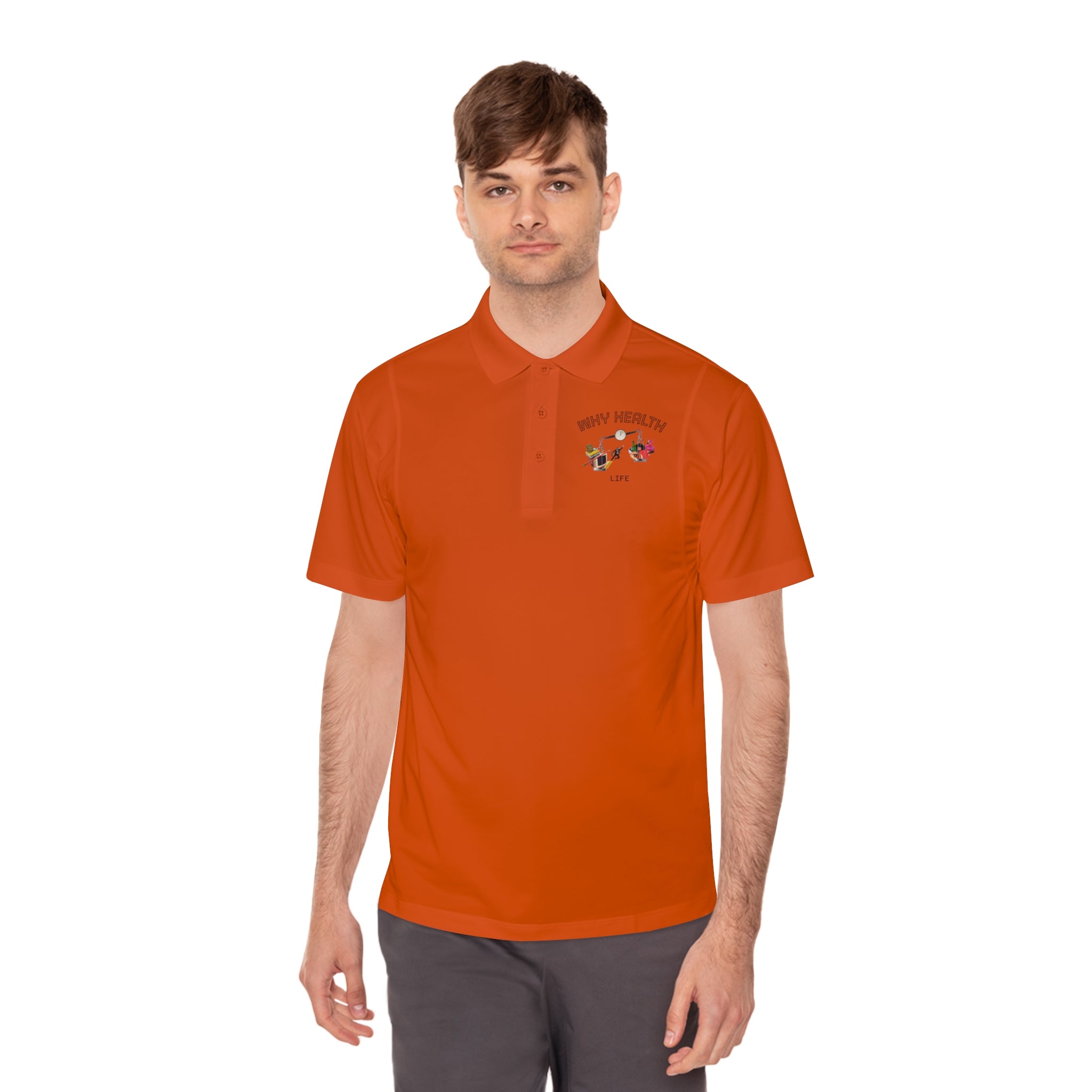 Why Health Logo Polo Shirt — Men's Business Casual Sport Polo