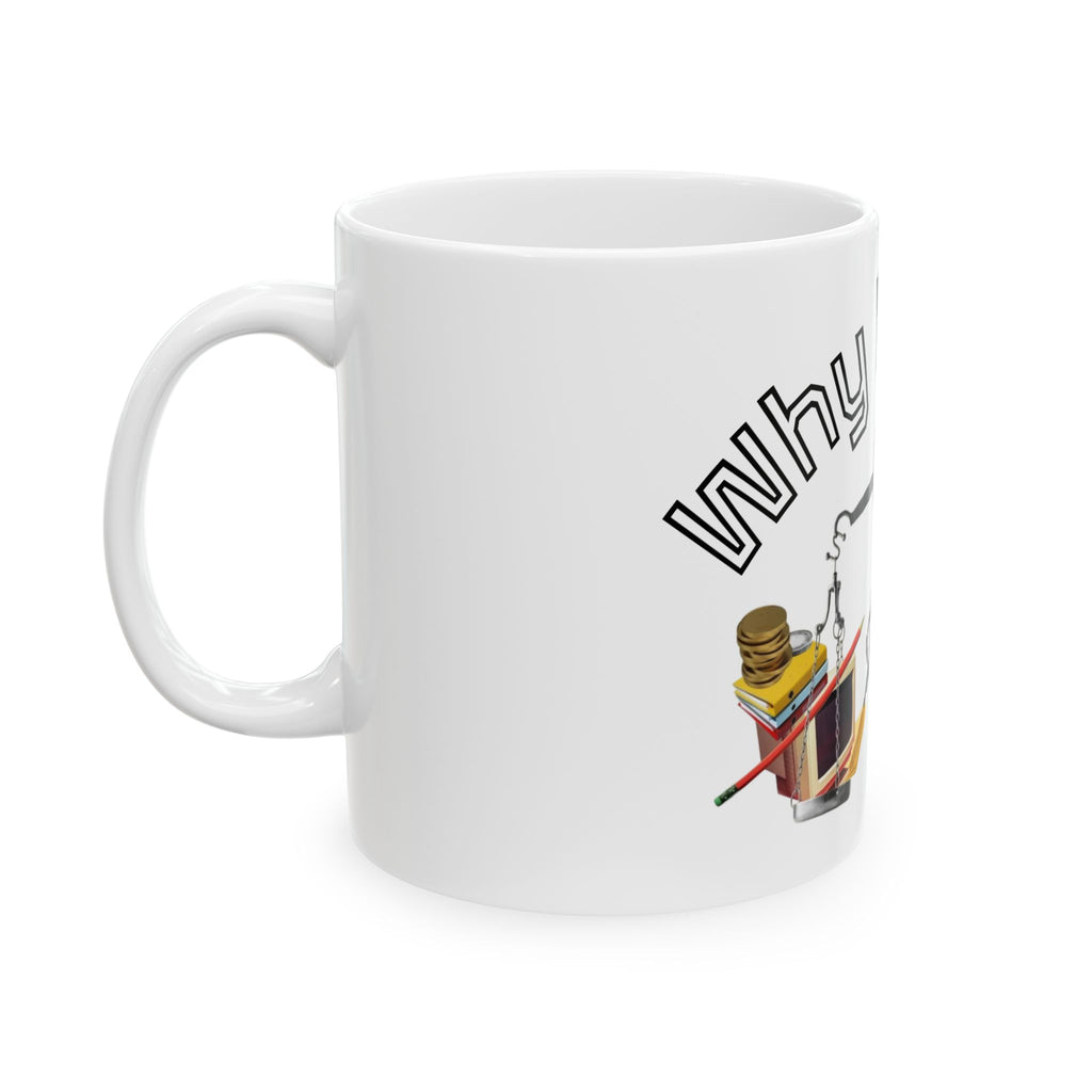 Mug - Man Leaping Between Life Demands Scale Design
